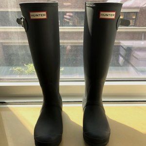 Hunter Boots - Tall Rain Boots - Grey